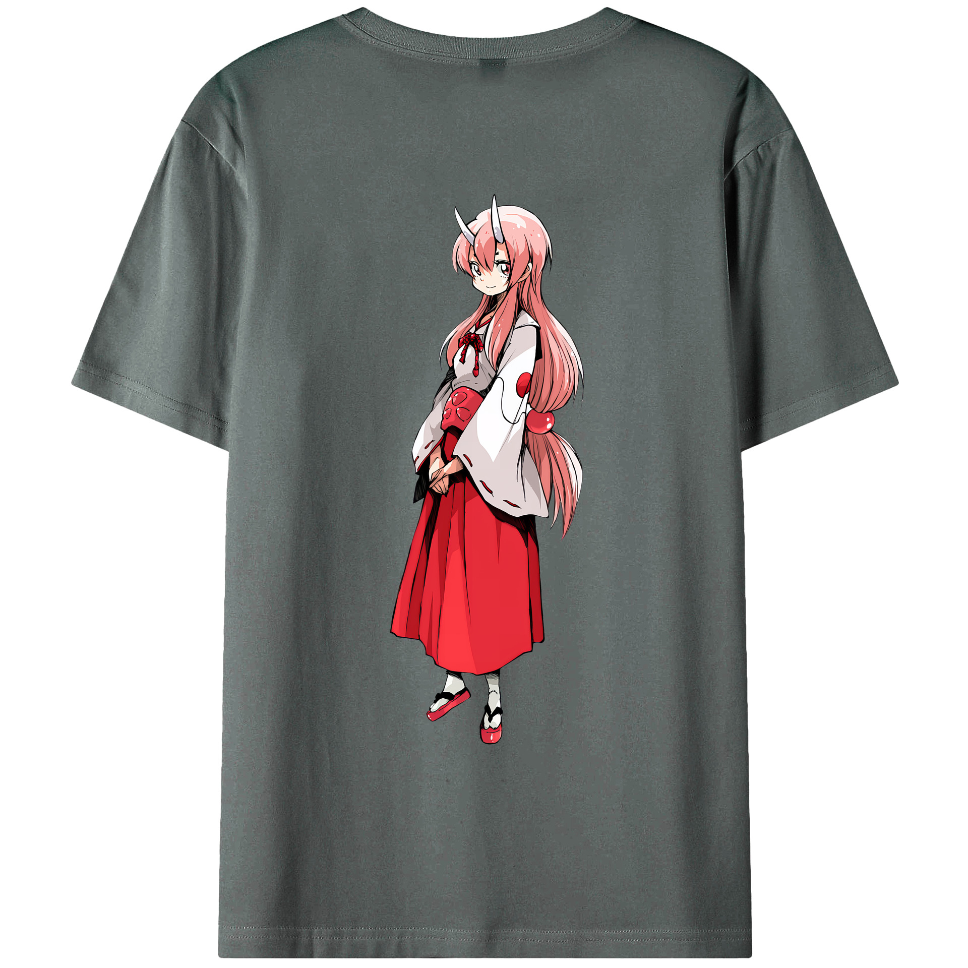 （画像用） 転スラ Regarding Reincarnated to Slime 綿100％ メンズ半袖Tシャツ（バックプリント） 通気性